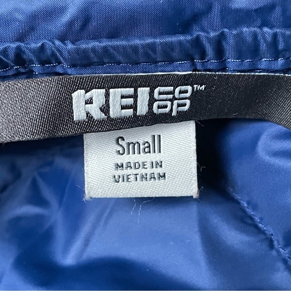 REI Co-op Women's Blue 650 Down Hooded Quilted Puffer Jacket Coat 35392 - Picture 13 of 16